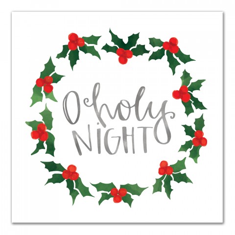 Designs Direct Creative Group O Holy Night Holiday Canvas 20x20 Canvas Wall Art
