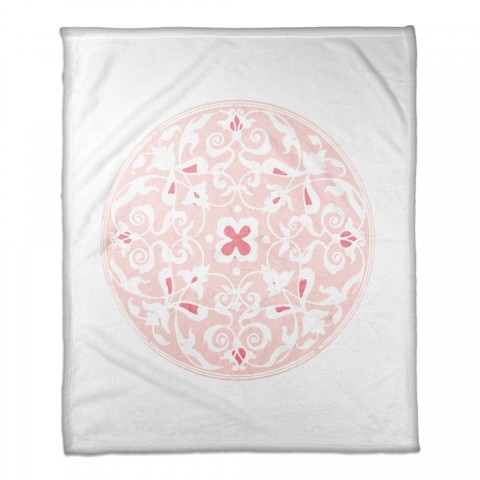 Coral Moroccan Circle 50x60 Throw Blanket