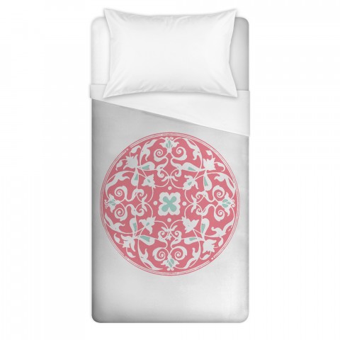 Pink Moroccan Circle 68x88 Twin Duvet Cover