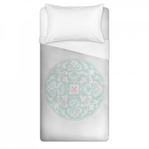 Teal Moroccan Circle 68x88 Twin Duvet Cover