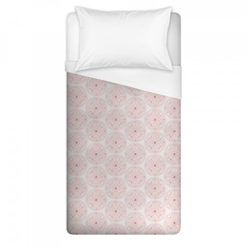 Coral Moroccan Circles 68x88 Twin Duvet Cover