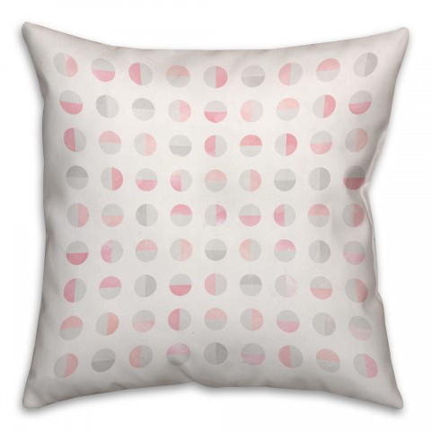 Watercolor Semi-Circles 18x18 Throw Pillow