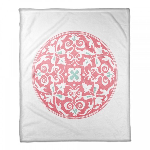 Pink Moroccan Circle 50x60 Throw Blanket