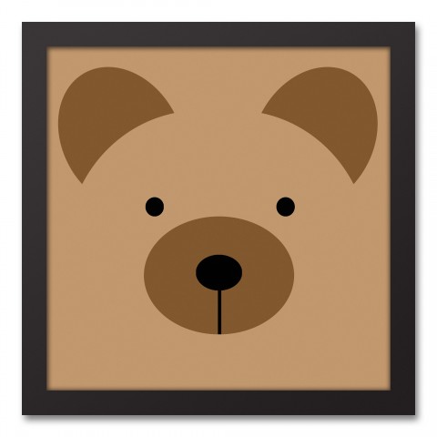Bear Face Friend 12x12 Framed Canvas Wall Art