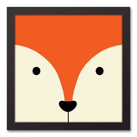 Fox Face Friend 12x12 Framed Canvas Wall Art