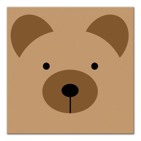 Bear Face Friend 12x12 Canvas Wall Art