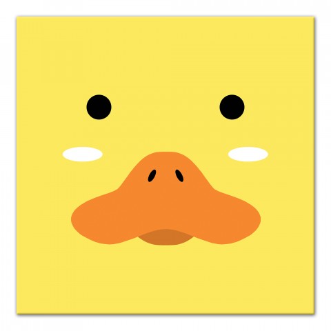 Duck Face Friend 12x12 Canvas Wall Art