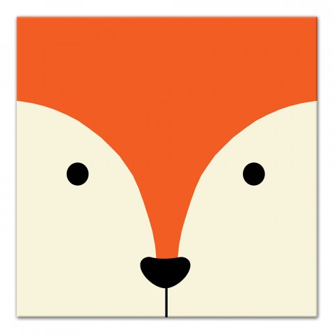 Fox Face Friend 12x12 Canvas Wall Art