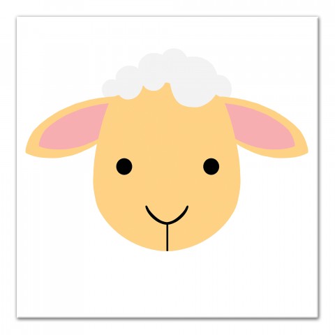 Lamb Face Friend 12x12 Canvas Wall Art