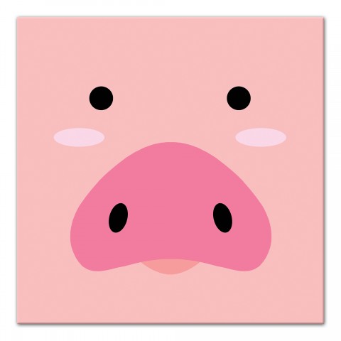Pig Face Friend 12x12 Canvas Wall Art