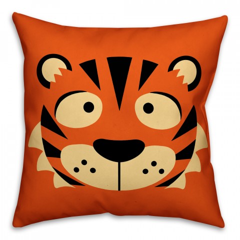 Tiger Face Friend 16x16 Throw Pillow