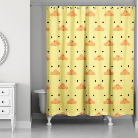 Duck Face Friend 71x74 Shower Curtain