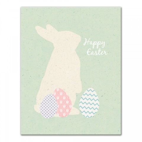 Happy Easter Bunny Canvas Wall Art, 11x14