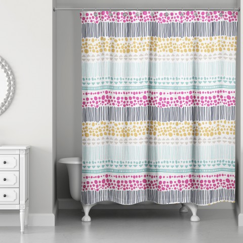 Boho Tribal Print Shower Curtain