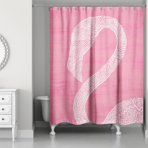 Pink Flamingo Shower Curtain