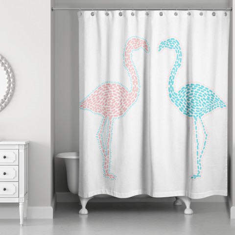 Flamingo Love Shower Curtain