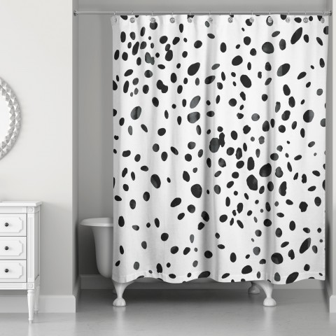 Dalmatian Spots Shower Curtain