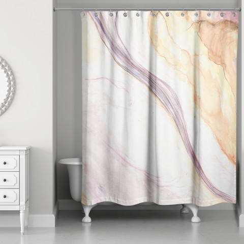 Marbled Watercolor Shower Curtain