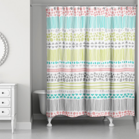 Pastel Pattern Shower Curtain