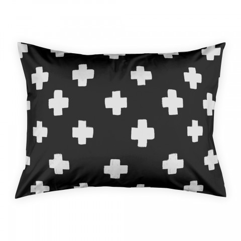 Black Swiss Cross Pillow Sham