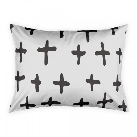 Hand-Drawn Swiss Cross Pillow Sham