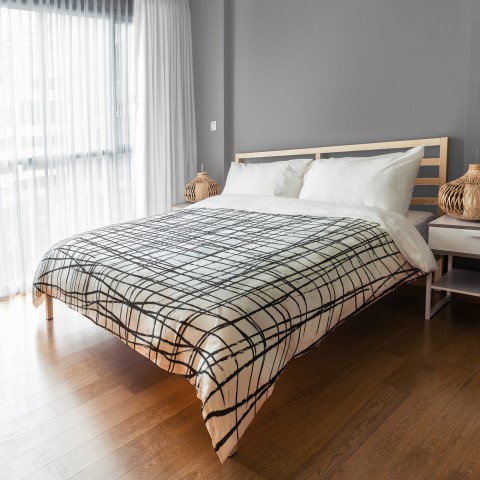 Black Scratch Duvet Cover