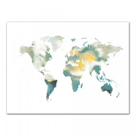 Watercolor World Map II Wall Art