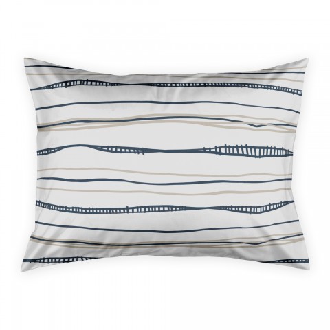 Navy Wavy Sham