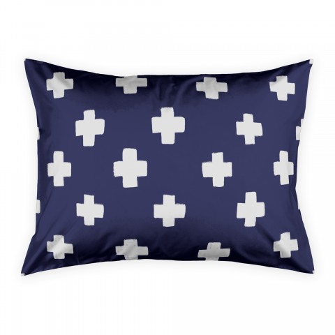 Navy Swiss Cross Sham