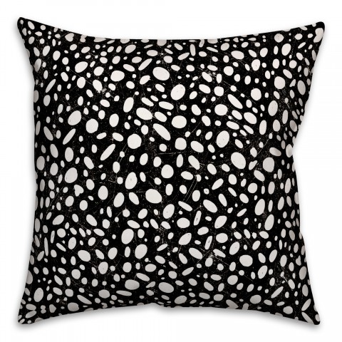 Black and White Bean Throw Pillow