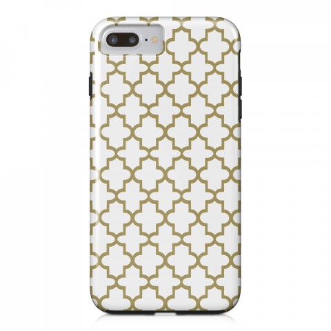 Gold Quatrefoil iPhone Case