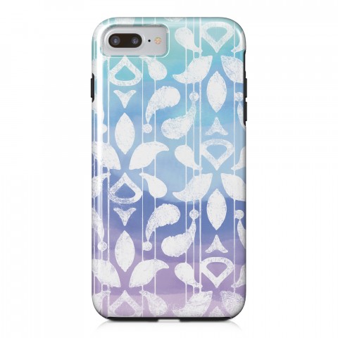 Watercolor Blue Ikat iPhone Case