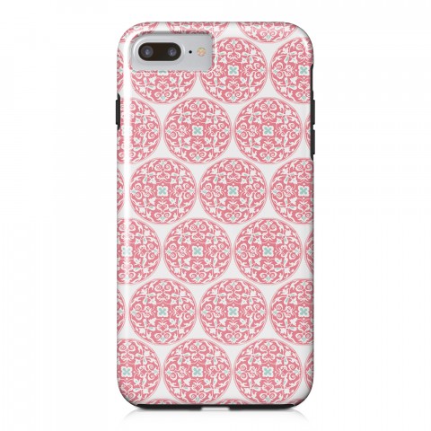Coral Moroccan Circles iPhone Case