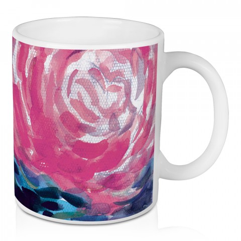 Large Pink Blooms Drinkware Collection