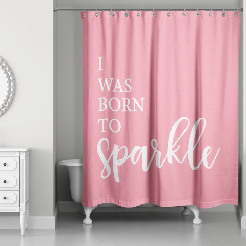 Born to Sparkle 71x74 Shower Curtain