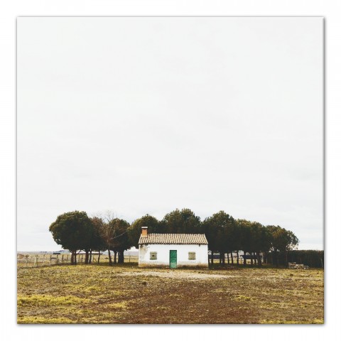 Farmhouse Landscape 24x24 Canvas