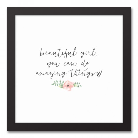 Amazing Things 12x12 Black Framed Canvas