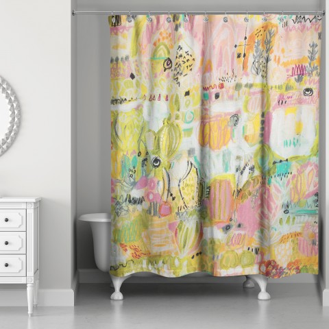 Pastel Garden Shower Curtain