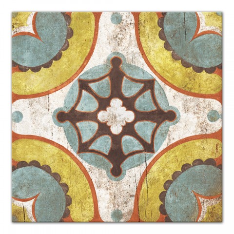 Yellow Moroccan Tile Wall Art