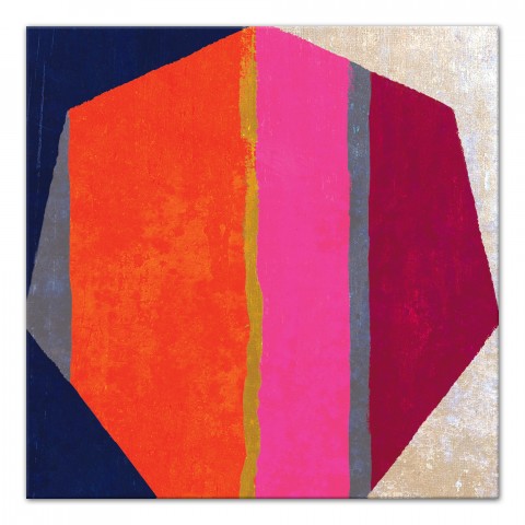 Orange Geometric Wall Art