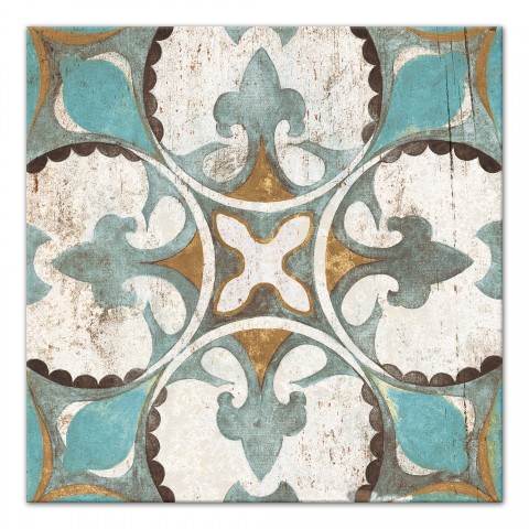 Distressed Moroccan Tile Wall Art