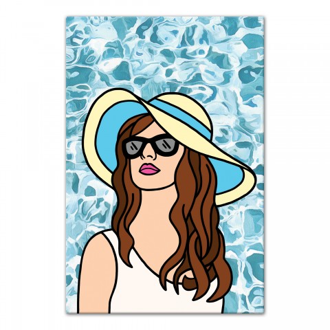 Poolside Woman Wall Art