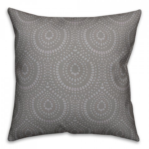 Gray Tribal  Outdoor Throw Pillow