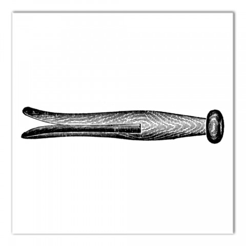 Vintage Clothespin Sketch II Wall Art