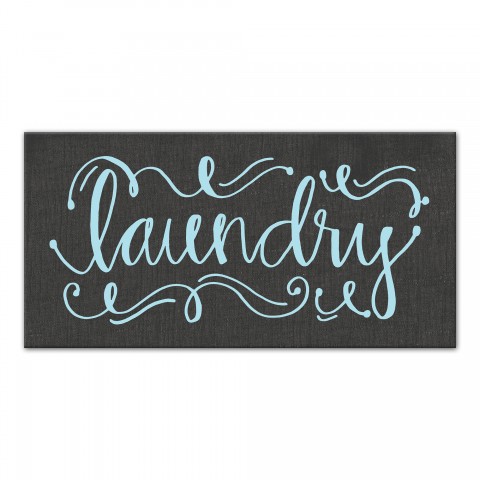Calligraphy Style Laundry Canvas Wall Art, 10x20
