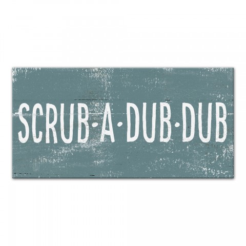 Scrub A Dub Dub Canvas Wall Art, 10x20