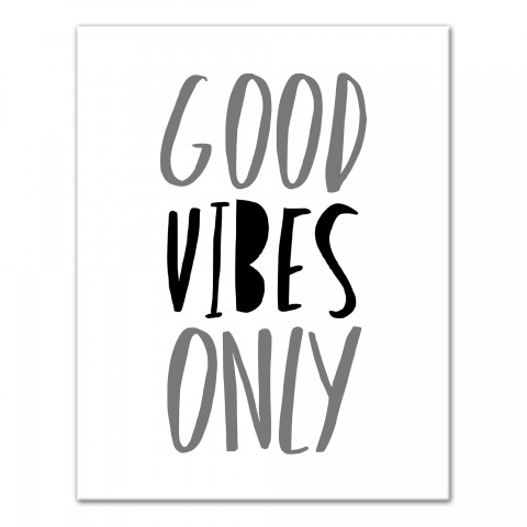 Good Vibes Only Gray Wall Art