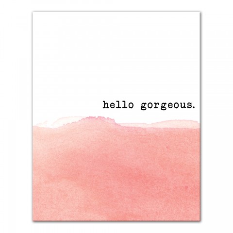 Hello Gorgeous Canvas Wall Art, 8x10