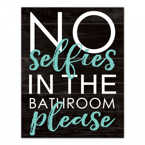 No Bathroom Selfies Wall Art