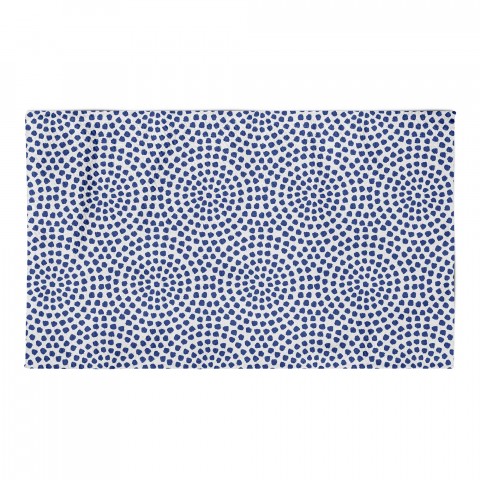 Navy Dot Pattern Area Rug
